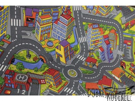 Foto - Metrážový dětský koberec Smart City 97