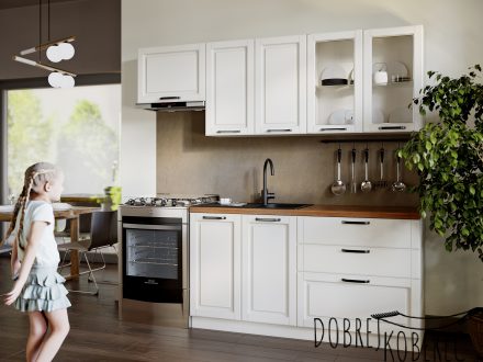 Kuchyňská linka Lotta 220 cm bez PD - sklo