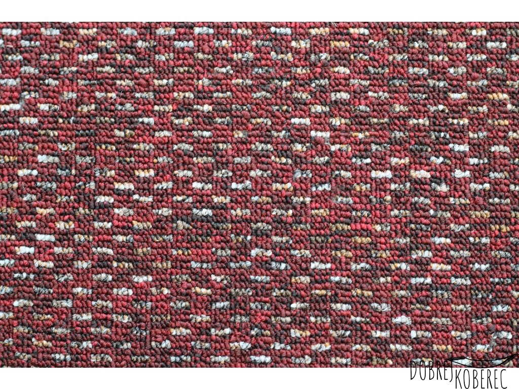 Foto - Metrážový zátěžový koberec RUBIN červená 2159